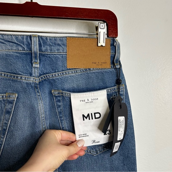 NWT Rag & Bone Rosa Mid - Rise Boyfriend Jean in Bristol 23 - Picture 14 of 16